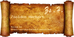 Zsoldos Herbert névjegykártya